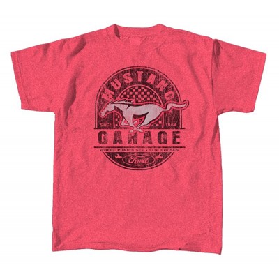 T-Shirt homme Mustang Garage rouge